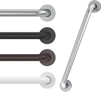 Barre d'appui murale antidérapante en acier inoxydable OEM 300/400/500 mm pour toilettes d'hôpital et rénovation sans obstacle