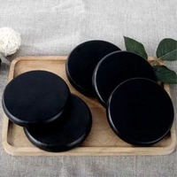 50 pièces de pierres chaudes de massage de luxe de haute qualité, pierres de basalte premium, kit professionnel de spa, relaxation, guérison, pierre noire lisse