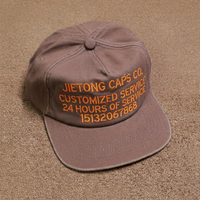 Casquette à visière plate en coton pur à 5 panneaux avec logo de marque personnalisé en usine et fermeture réglable