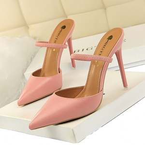 Chaussures de mariée légères à talons hauts de haute qualité pour femmes, à talons fins, avec strass et bout peu profond, confortables - Product Image 1