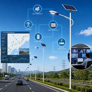 Plateforme d'éclairage public solaire LED intelligent IoT pour réseau <span class=keywords><strong>hybride</strong></span> avec SOC, enregistrements de coupures, alertes de panne et gestion des actifs GPS via passerelle - Product Image 6