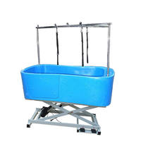 Baignoire de levage électrique antidérapante pour chiens et chats baignoire en plastique pour animaux de compagnie avec palan à portique