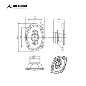 T-6995 usine Stock prix moins cher et haut-parleur coaxial de voiture 4 canaux 6*9 de haute qualité, musique stéréo 4 Ohm 6X9 Audio gamme complète - Product Image 5