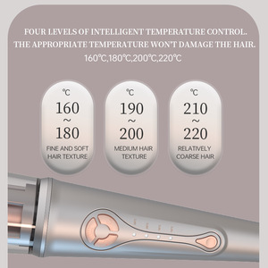 Rizador de pelo eléctrico con calor ajustable, iónico, portátil, de calentamiento rápido para ondas grandes y rizos, con pantalla LED. - Product Image 1