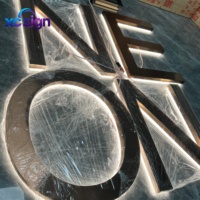 Enseigne lumineuse personnalisée haut de gamme avec logo rétroéclairé, lettres en métal 3D éclairées par LED IP65, pour la maison, le bureau, la façade de magasin