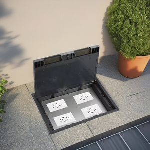 SINOAMIGO alta calidad 16A/10A ABS PC caja de enchufe de suelo eléctrico enchufe del Reino Unido pisos de hormigón estándar 4 6 <span class=keywords><strong>3</strong></span> salidas de CA disponibles - Product Image 1