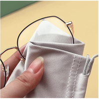 Pochette pour lunettes en tissu doux, étui anti-poussière pour lunettes de soleil, sac à cordon pour lunettes, rangement portable pour un usage quotidien