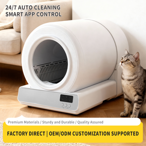 Self Cleaning Stainless Steel PP <strong>Automatic</strong> Roller Drum <strong>Litter</strong> Box Large Capacity Easy Clean Washable <strong>Tray</strong> for Multiple Cats Tuya - Product Image 2