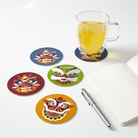 Sous-verre en PVC et silicone à dégradé de couleurs, écologique, résistant à la chaleur et à l'usure, avec maintien ferme, pour la Saint-Valentin