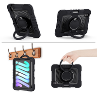 Étui de tablette anti-chute multi-couches avec poignée rotative pour iPad Mini 7 et iPad Mini 6 avec support pour stylet