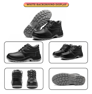 JIANKUN S3-Zapatos de trabajo de seguridad negros, suela de PU antideslizante, antiperforación, antigolpes, para hombre - Product Image 6
