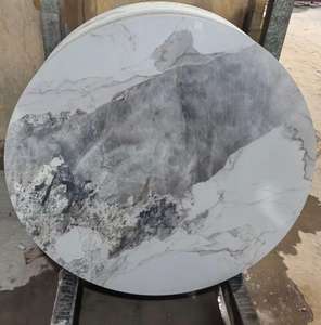 Dalles de pierre frittée de résistance à la chaleur de 12mm pour meubles de table Chine 6mm dessus de table à manger de café Beige Carrara bureau coloré - Product Image 3