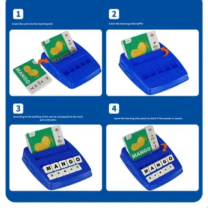 Juguetes Educativos de Plástico, Tarjetas de Aprendizaje de Idiomas, Máquina de Rompecabezas para la Educación Temprana, <span class=keywords><strong>Ortografía</strong></span> Francesa - Product Image 2