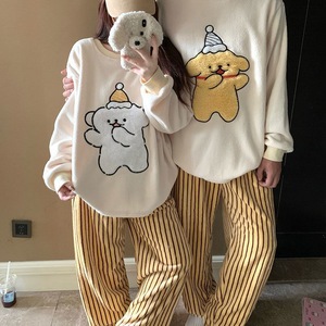 Pijamas de Pareja de <span class=keywords><strong>Mickey</strong></span>, Gruesos para Invierno, para Mujer, Hombre Puede Usarlos como Ropa de Abrigo, Conjunto de Traje para el Hogar - Product Image 4