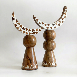 Décoration de table islamique en bois artisanal en forme de croissant de lune pour le Ramadan, centre de table Eid Mubarak, ornement de fête musulmane pour la maison - Product Image 1