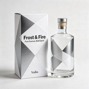 Boîte d'emballage pour vodka en carton recyclable écologique, 750 ml, boîte individuelle pour spiritueux, emballage durable pour spiritueux - Product Image 3
