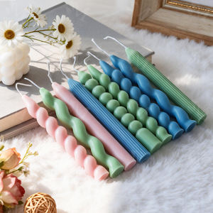 Moule en silicone de qualité alimentaire 2026 pour bougies torsadées transfrontalières, à rayures longues, pour bougies colonne ondulées DIY, écologique et compatible lave-vaisselle - Product Image 6