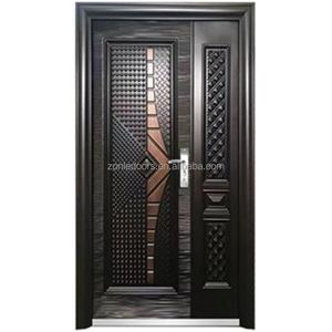 Puerta de Seguridad de Acero Popular con Cerradura Inteligente, Diseño Chino, Función Antirrobo, Aplicación Exterior - Product Image 1