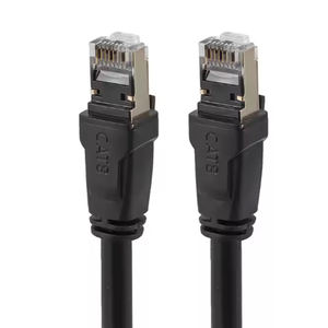 Vente en gros de cordon de raccordement Cat8 fin 0.5m 1m <span class=keywords><strong>Ethernet</strong></span> plat UTP FTP gaine PVC blindée RJ45 <span class=keywords><strong>câble</strong></span> en <span class=keywords><strong>fibre</strong></span> de cuivre pour la mise en réseau - Product Image 6