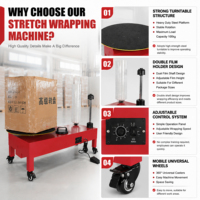 Machine d'emballage automatique électrique portable pour film étirable PE pour cartons et palettes, et film étirable pour bagages d'aéroport