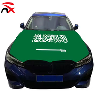 Drapeau de l'Arabie Saoudite pour voiture, drapeau pour capot de voiture avec logo personnalisé