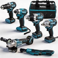 Kit combiné d'outils sans balais 6-en-1 18V Li-ion pour le travail du bois en extérieur, perceuse et clé à chocs, idéal pour la réparation automobile - Vente Flash