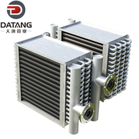 Tube à ailettes en aluminium eau-air-huile de 2 kW pour échangeurs de chaleur en cuivre, condenseurs, ventilateurs, industrie lourde, refroidissement, chauffage, longue durée de vie