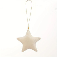 Ornements de Noël en velours en forme d'étoile, 4,3 pouces, pendentifs en peluche pour arbre de Noël, couleurs assorties, décoration de fête et de maison