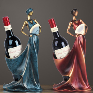 Европейский антикварный винный стеллаж для украшения гостиной и учебы - Product Image 1