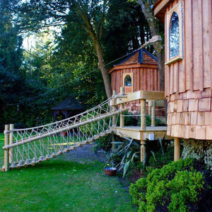 オリジナル工場製 ネイチャー・トレイル歩行者橋 ロープと木製の吊り橋 ロープバランスブリッジ アドベンチャーパーク向け - Product Image 3