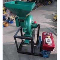 Moulin à volaille 9FZ-16 220V, moteur 1,1 kW, capacité 80 kg/h, broyeur multi-usages pour aliments pour animaux et traitement du maïs