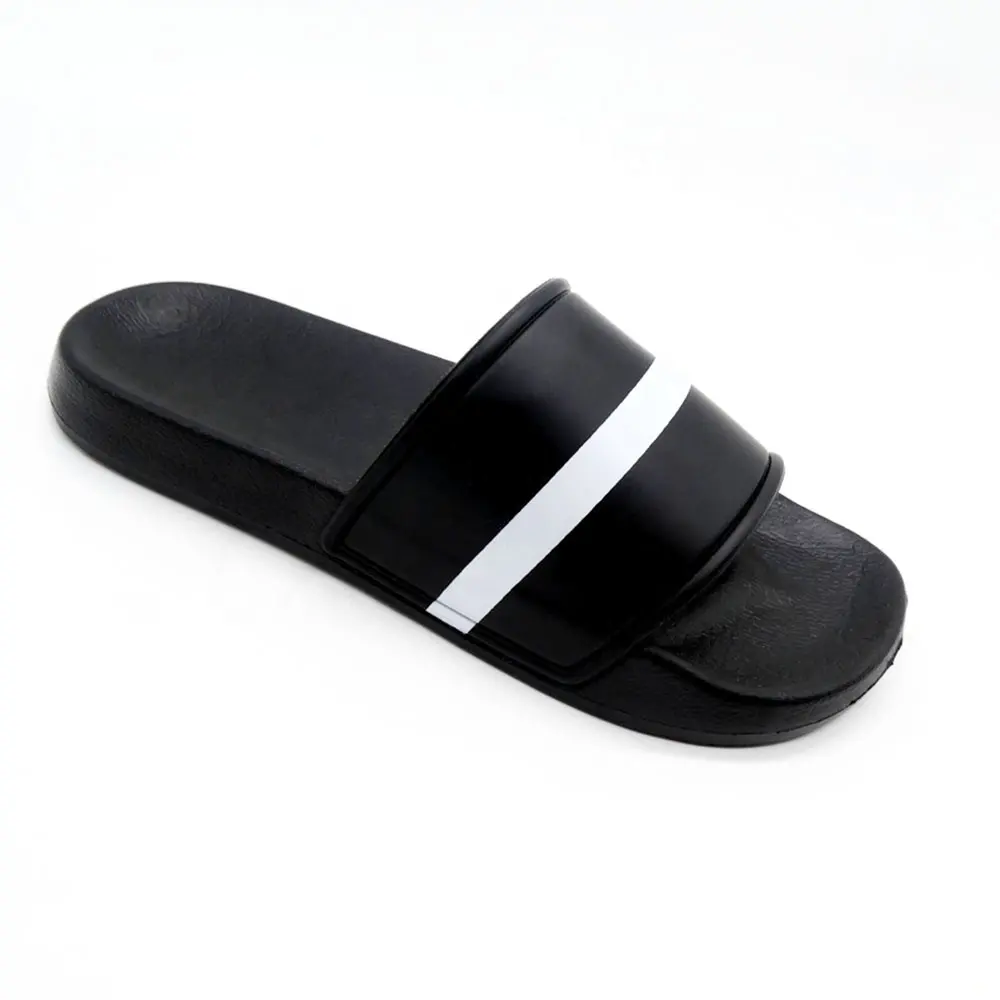 Toptan nefes moda özel logo siyah slide sandalet erkek sandalet sıcak satış kadın yazlık terlik