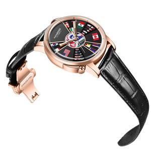 <span class=keywords><strong>Orologio</strong></span> <span class=keywords><strong>Automatico</strong></span> da Uomo HANBORO Edizione Limitata con Bandiera, <span class=keywords><strong>Orologio</strong></span> da Polso Meccanico con Cinturino in Pelle Nera, <span class=keywords><strong>Orologio</strong></span> Sportivo da Calcio - Product Image 6