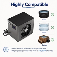 Refroidisseur d'eau moderne 1HP pour spa, à conception silencieuse, pour centres de bien-être extérieurs et salles de bain