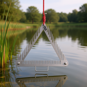 Rastrillo para Malezas Acuáticas Nevor de 24 Pulgadas, Acero Inoxidable, Plegable de 3 Lados, Cortador de Hierba para Estanques y Lagos con Cuerda de 30 Pies - Product Image 2