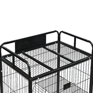 Cages extérieures pour animaux de compagnie, <span class=keywords><strong>cage</strong></span> à chien à tube carré double couche robuste, roues détachables, villa multifonctionnelle pour chats, intérieur - Product Image 6