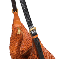 Sac à bandoulière de luxe en cuir véritable tressé à la main, sac à main en cuir de vachette tanné végétal, sac de plage rétro en gros