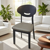 Chaise de salle à manger moderne en bois de caoutchouc pour la maison et l'hôtel et le restaurant