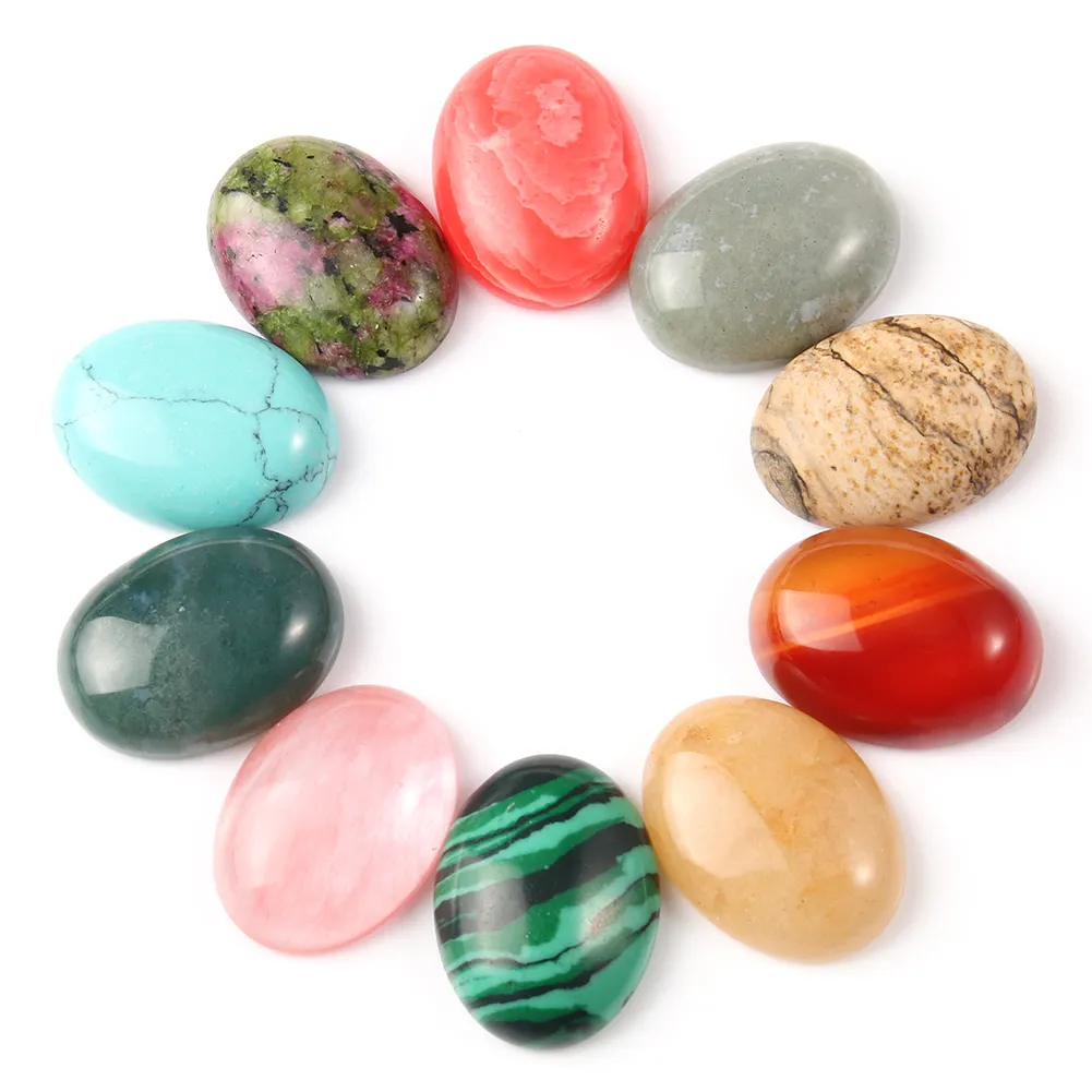 סיטונאי טבעי Howlite/Agates/טורקיז אין חור סגלגל צורת Cab Cabochons אבן חרוזים להכנת תכשיטים