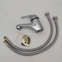 Robinet de lavabo de salle de bain à un trou en alliage de zinc et céramique pour commerce extérieur, robinet chaud et froid pour meuble de salle de bain