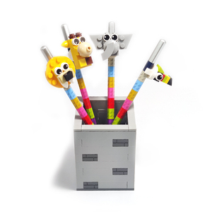 Nouvelle papeterie promotionnelle fournitures <span class=keywords><strong>crayon</strong></span> topper pince à griffes bricolage animal puzzle blocs porte-<span class=keywords><strong>crayon</strong></span> Clips - Product Image 6