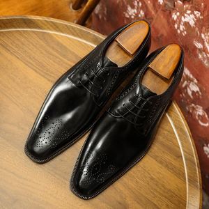 Chaussures en cuir Goodyear colorées faites à la main par des designers de luxe pour hommes, pour le quotidien, les loisirs et les occasions formelles, style mocassin à bout carré et pointu - Product Image 3