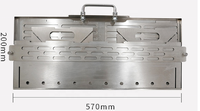 Poêle à bois de camping extérieur en acier inoxydable Portable BBQ Grill Type de carte Pliant Poêle à bois Taille moyenne
