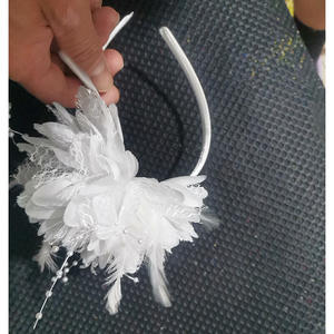 Свадебная повязка на голову с цветочными перьями и перьями - Product Image 5