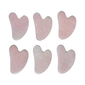 Gua Sha en quartz rose de jade pur de bonne qualité pour les soins quotidiens de la peau - Product Image 5