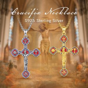 Merryshine 925 sterling Silver Saint Benedict/<span class=keywords><strong>ST</strong></span> Michael/Cruz de caravaca Mặt dây chuyền vòng cổ Quà Tặng tôn giáo cho phụ nữ người đàn ông - Product Image 6
