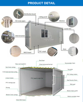 Kit modulaire préfabriqué prêt à l'emploi, type maison, fabriqué en usine, expédié en conteneur de 20 pieds, pour villa, bureau, maison conteneur