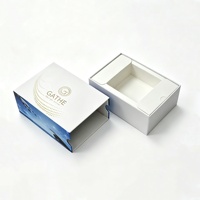 Boîte à tiroir rigide avec logo personnalisé et plateau en papier pliable, emballage de produit, boîte à manchon pour emballage de chargeur de batterie externe