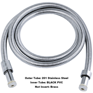 <span class=keywords><strong>Tuyau</strong></span> de douche flexible en acier inoxydable de 1/2 pouce de diamètre intérieur, personnalisé par le fabricant, avec raccords en laiton, installation facile - Product Image 1