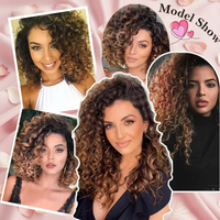 Cheveux synthétiques afro bouclés lâches de 150g, 12-14 pouces, style italien, pour tresses, pour enfants et femmes noires, fibre ignifuge